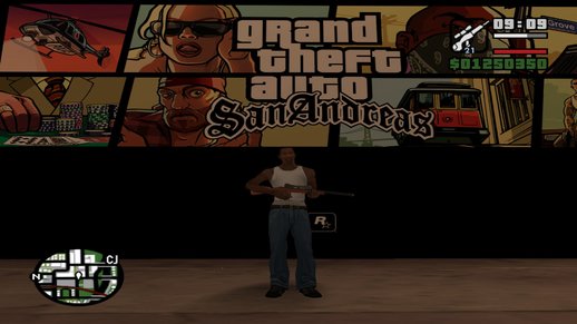 GTA San Andreas On Wall [Dekoratif Arka Plan]