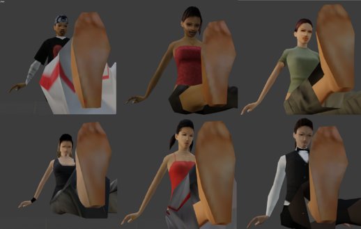CJ Girlfriends Barefeet Skin Pack