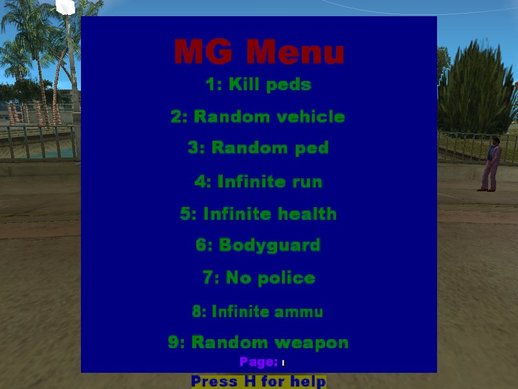 MG Cheat Menu