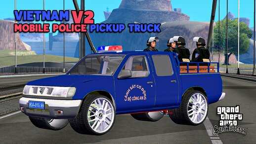 Vietnamese Mobile Police Pickup Truck V2 - Xe Bán Tải CSCĐ Việt Nam V2
