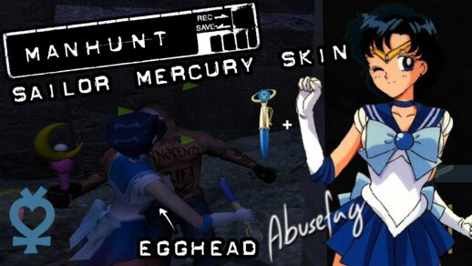 MANHUNT Sailor Mercury skin and Sailor Mercury's Pen (Sailor Moon)