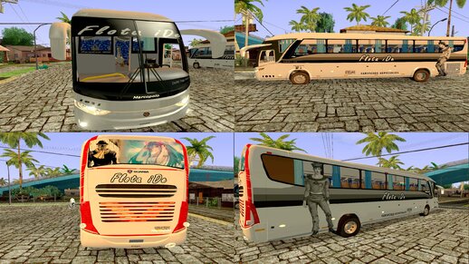 Bus 3 Marcopolo Paradiso G7 1200 4x2 Mercedes Benz O500RS con Carrocería Flota iDe de servicios especiales y Stickers de Animes