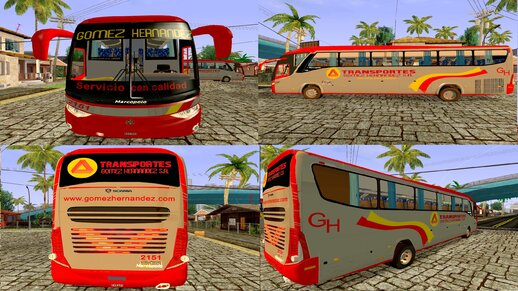 Bus 10 Marcopolo Paradiso G7 1200 4x2 Mercedes Benz O500RS con Carrocería Transportes GOMEZ HERNANDEZ S.A medellín
