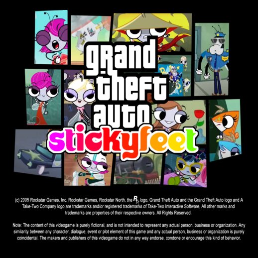 The Buzz on Maggie: Loading screen and title menu (GTA Stickyfeet)