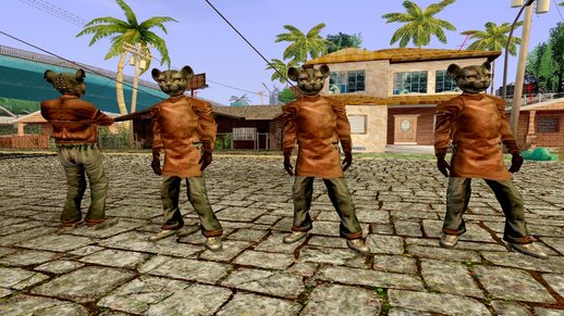 Skin Pack de Pervertidos de Manhunt 2 son:  Cat, Urinal, Zipper  y Horse Porteados de un mod de Manhunt 2