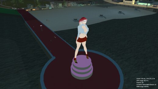 Sexy School Girl Statue