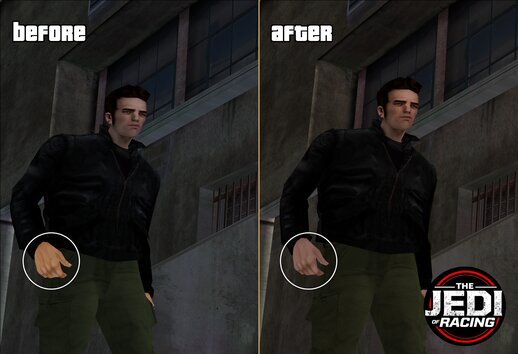 HD Cutscene Hands for Claude (Color Fix + Upscale)