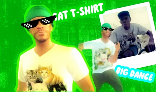 The Mountain Cat T-Shirt + Green Beanie