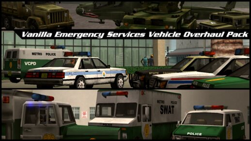 VC Vanilla Emergency Services Vehicle Overhaul Pack (MVL Supported)